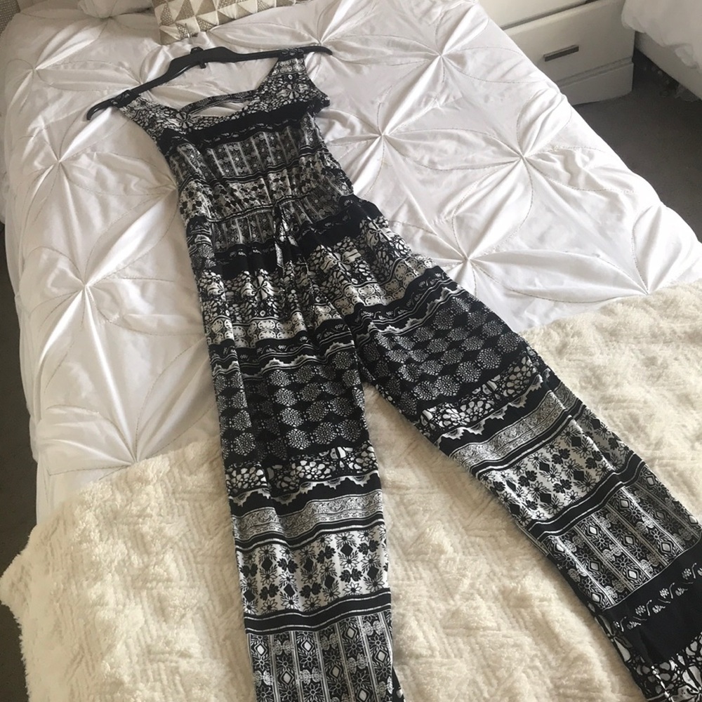 Black and white jumpsuit